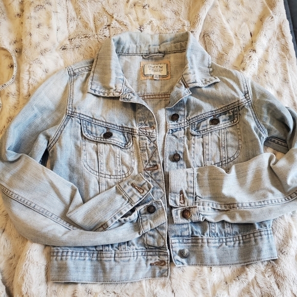 AN AMERICAN BRAND " I LOVE H81" JEANS JACKET LIGHT FADED BLUE WASH SIZE … - Picture 8 of 14